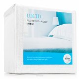 LINENSPA Premium Hypoallergenic 100 Waterproof Mattress Protector - 15 Year Warranty Full  White