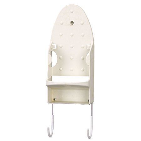 Household Essentials 166-1 Iron Wall Mount with Attached Ironing Board Hooks