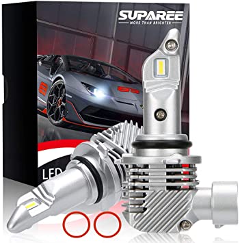 【令和2年最新モデル】SUPAREE HB3 HB4 led ヘッドライト 新車検対応 12000LM 40W 12V/24V車対応(ハイブリッド車・EV車対応) ホワイト 6500K ファンレス 爆光 フォグランプ 2個入 3年保証