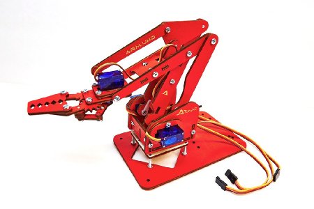 MeArm Compatible ArmUno A1HD Desktop Robot Arm Kit Improved Version with Plain Bearings MeCon Motion Control Software on CD ROM With Arduino Robot Code. Build and Learn STEM Project Teaches Robotics.