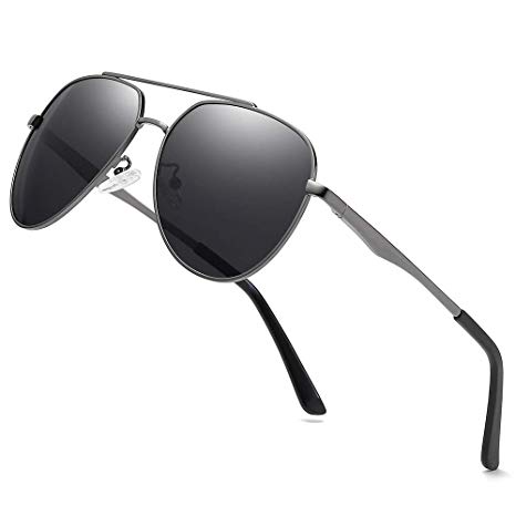 Premium Military Men Aviator Polarized Sunglasses Women Metal Frame Sun Glasses for Driving,100% UV