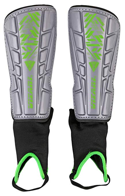 Vizari Malaga Soccer Shin Guards for Kids | Soccer Gear for Boys Girls | Protective Soccer Equipment | Adjustable Straps