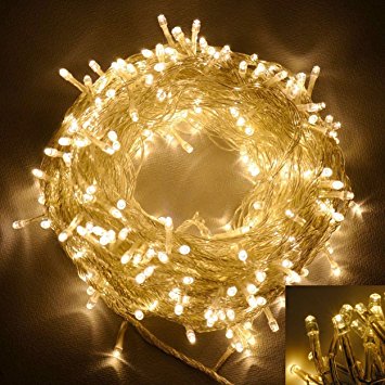 Blinngo LED Waterproof String Light, 30M 98ft 200LED Fairy Lights for for Indoor, Outdoor, Yard, Garden, Home, Path, Chrismas Day, Landscape, Wedding, Party, Holiday Decoration (Warm White)