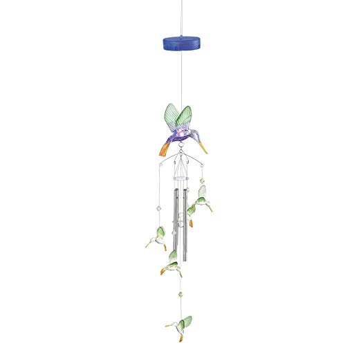 Gifts & Decor Light Up Hummingbird Wind Chime