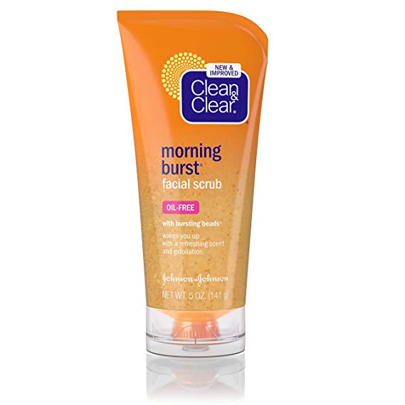 Clean & Clear Morning Burst Facial Scrub For All Skin Types, 5 Fl. Oz. (Pack of 4)