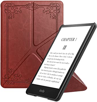 MoKo Case for 6.8" Kindle Paperwhite (11th Generation-2021) and Kindle Paperwhite Signature Edition, Origami Standing Shell Cover with Magnetic PC Back Cover for Kindle Paperwhite 2021, Vintage Style