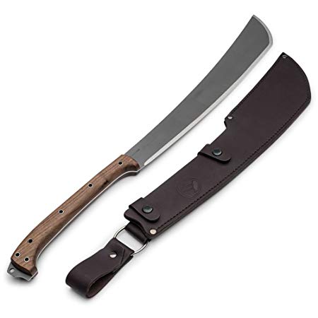 Kings County Tools 28 inch Machete with Double Grip Hardwood Handle and Leather Case