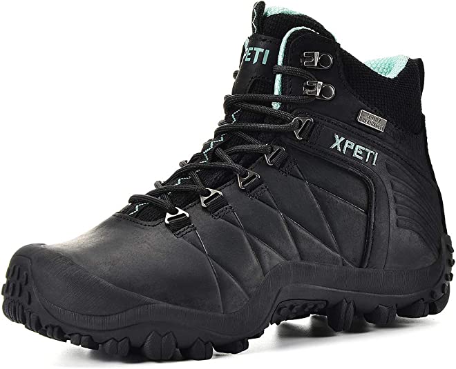 Quest Waterproof Hiking Boot Leather Walking Work Ankle Trekking Shoes