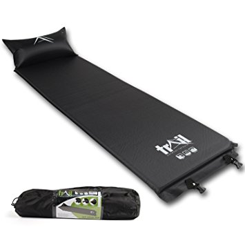 Trail Self Inflating Camping Mat With Pillow Inflatable Sleeping Camp Roll Mattress
