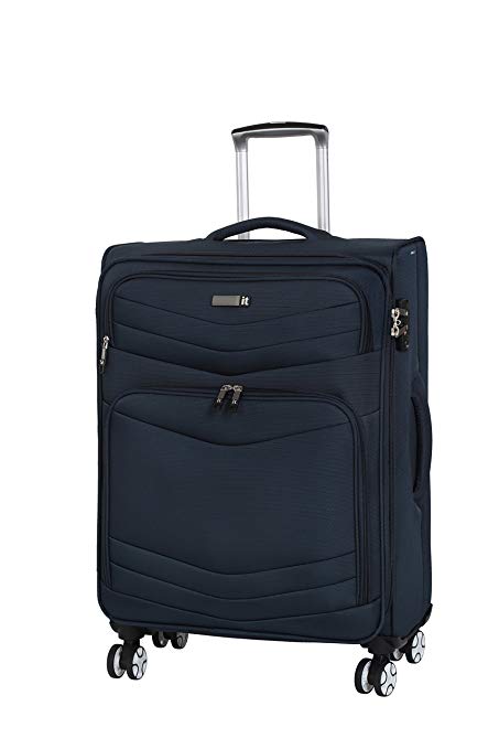 IT Luggage 12-2078A08-64UOL24-S754 The Lite Intrepid 26.6" 4 Wheel Spinner, Bress Blues, Checked - Medium