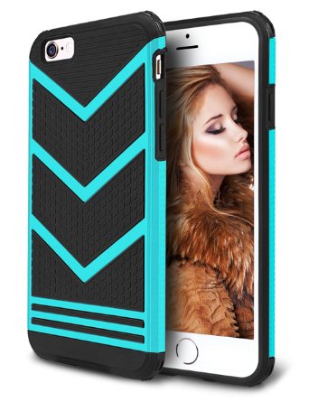 iPhone 6S Case, Vofolen® Anti-slip Soft Armor iPhone 6 Cover Skin Shock Absorption Flexible Protective Slim Shell Anti-scratch Defender Black Carrying Case for Apple iPhone 6 6S 4.7 inch -Sky Blue