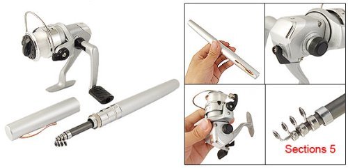 TOOGOO(R) Pocket Pen Fishing Rod   4.3:1 Spinning Reel Tackle Set