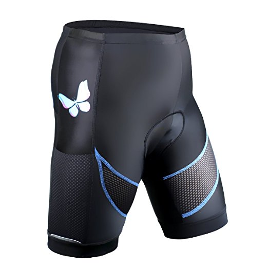 Twotwowin Women's Cycling Shorts - 3D Gel Padded Bike Bicycle Shorts - Breathable Biking Riding Cycle Shorts Pants Tights