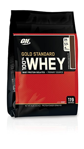 Optimum Nutrition 100% Whey Gold Standard Protein Bar, Double Rich Chocolate, 8 Pound