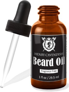Henry Cavendish Beard Oil / PreShave Oil. Fragrance Free. With Organic Jojoba, Sunflower, Shea and Argon Oils (1 Ounce)