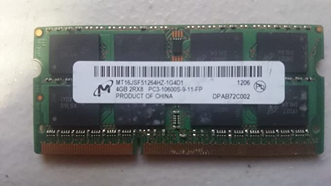 Micron 4GB PC3-10600 DDR3-1333MHz Non-ECC Memory Module MT16JSF51264HZ-1G4D1