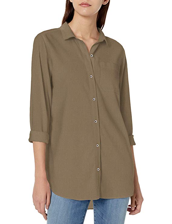 Amazon Brand - Goodthreads Women's Lightweight Poplin Oversized Boyfriend Shirt