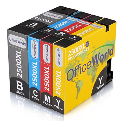 OfficeWorld Replacement Canon PGI-2500XL Compatible Ink Cartridges for Canon Maxify MB4050 MB5050 MB5350 (Pack of 4)
