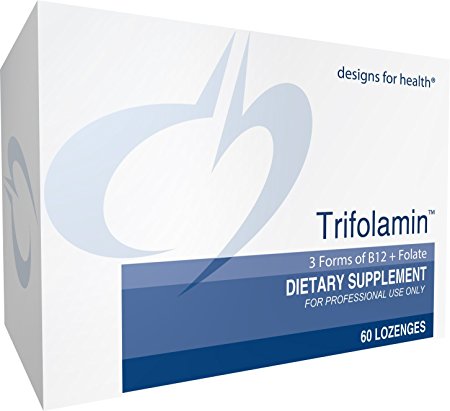 Designs for Health - Trifolamin - Sublingual 3000mcg B12   Folate 400mf with 5-MTHF, 60 Lozenges