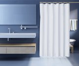 ZenFresh Anti Mildew Antibacterial Heavy Duty 10 Gauge Shower Curtain Liner 3 Magnets White 72 inch x 72 inch