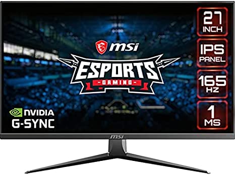 MSI FHD IPS Gaming G-Sync Compatible HDR Ready 1ms 1920 x 1080 165Hz Refresh Rate 27" Gaming Monitor (Optix MAG2732)