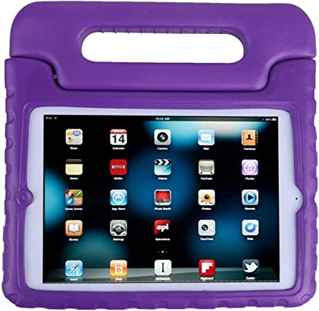 AGRIGLE iPad Mini Case, [Kids Series] Shock Proof Convertible Handle Light Weight Super Protective Stand Cover Case for Apple iPad Mini/Mini 2/Mini 3 (Purple)