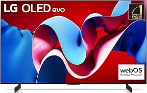 LG OLED evo 42'', Serie C4 2024, OLED42C44LA, Smart TV 4K, Processore α9 Gen7, OLED Dynamic Tone Mapping Pro, 20W, Dolby Vision, 4 HDMI 2.1 4K@144Hz, GSync, VRR, Alexa, ThinQ AI, webOS 24, Umber Brown