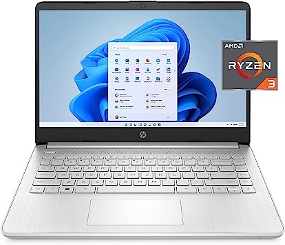 HP 2023 Newest Laptop, 14 Inch FHD Display, AMD Ryzen 3-3250U Processor, 16GB RAM, 512GB SSD, AMD Radeon Graphics, Bluetooth, Webcam, Windows 11 Home in S Mode, Silver