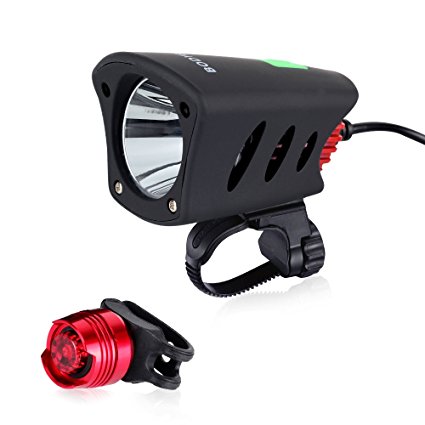 Bodyguard Bicycle Light - Super Bright 1000 Lumens LED Bike Front Light and Tail Light Set, FREE Rechargeable 8800mAh Battery, Easy to Install & Remove for Safe Cycling