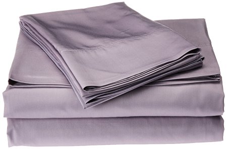 Nine Space Viscose from Bamboo Solid Sheet Set, Lavender, Queen