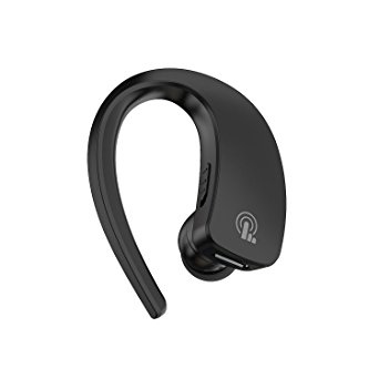 Bluetooth Headphones V4.1 Wireless Bluetooth Headset Earphones Noise Cancelling Stereo Touch Button Earbuds Wireless Mini Invisible Car Headset (Black)