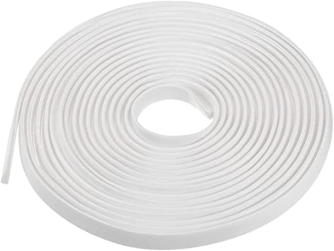 uxcell Edge Trim U Seal Extrusion, Silicone White U Channel Edge Protector Sheet Fits 0.5-1.5mm Edge 5M/16.4Ft Length