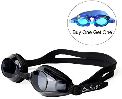 LianSan Adults Kids Swimming Goggles Prescription Myopia Up to -8.0 Sports Swim Goggles Glasses Anti-fog for Men Women AF2100