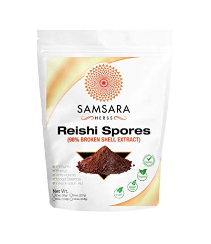 Reishi Spores Extract Powder (2oz/57g) - 98% Broken Shell Extract