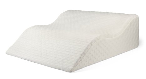 AERIS Memory Foam Bed Wedge Pillow for Acid Reflux 25 X 25 X 8.6 - Inch with Machine Washable Bamboo Cover