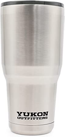 Yukon Outfitters Everyday Outdoor Stainless Steel Drink Beverages Freedom Tumbler, 30 oz, Stainless Steel