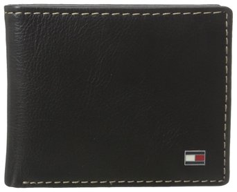 Tommy Hilfiger Men's Leather Logan Double Billfold Wallet