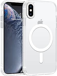 BENTOBEN Case for iPhone Xs and iPhone X Case,iPhone Xs Phone Case[Compatible with MagSafe]Slim Translucent Matte Magnetic Shockproof Protective Anti Slip Women Men Cover Case for iPhone X 5.8",White