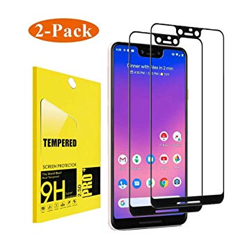 for Google Pixel 3 XL Screen Protector,Geelie[2PACK][9H Hardness][Full Coverage][Ultra HD][Case Friendly][Anti-Scratch][Anti-Fingerprint][Anti-Bubble] Screen Protector for Google Pixel 3 XL