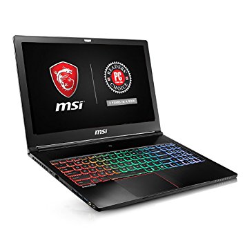 MSI GS63VR Stealth Pro-422 15.6” Ultra Thin and Light Gaming Laptop i7-6700HQ NVIDIA GeForce GTX1060 6G 16GB 1TB Full Color Keyboard VR Ready Thunderbolt 3