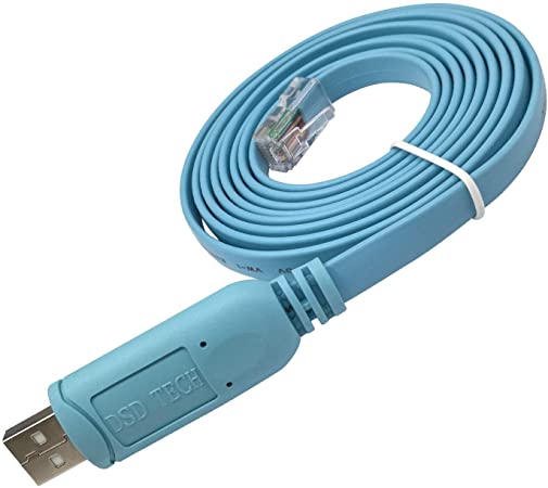 DSD TECH SH-RJ45A USB to RJ45 Console Cable with FTDI Chip for Cisco NETGEAR Routers/Switches Support Windows Linux Mac OS