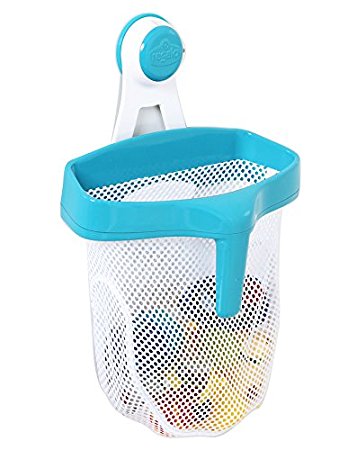 Regalo Super Suction Bath Toy Scoop Drain & Organizer, Includes Suction Hanging Mount