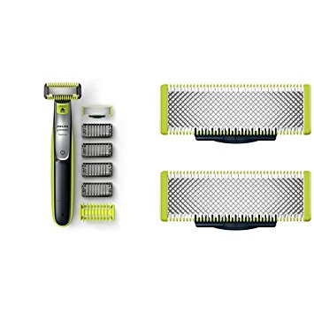 Philips Norelco OneBlade Face   Body hybrid electric trimmer and Replacement Blade, 2 Count