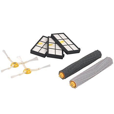 Irobot Roomba 800 870 880 900 980 Vacuum Cleaner Accessory Kit Including 1 debris extractor 3 Side Brush 3 Hepa Filters