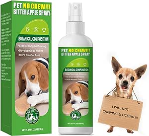 5.07 Oz Bitter Spray for Dogs to Stop Chewing - Botanical Component No Chew Spray for Dogs - Dog Repellent Spray - No Chewing & Licking, Alcohol Free, Protecting Pets & Furniture