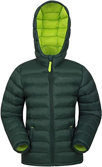 Mountain Warehouse Seasons Boys Padded Jacket - Water Resistant Rain Coat, Lightweight Kids Winter Jacket, Elastic Cuffs & 2 Front Pockets Casual Jacket - for Travelling