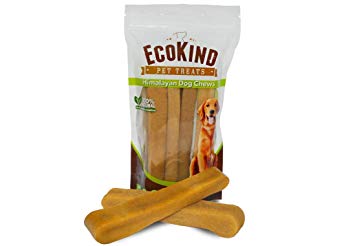 Premium EcoKind Yak Milk Dog Chews for Small Dogs - Handmade Dog Chew Treats Made in Himalayas for All Breeds - 100% Natural Long Lasting Yak Stick Chews for Puppies