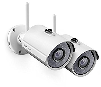 2-Pack Amcrest ProHD Outdoor 1080P WiFi Wireless IP Security Bullet Camera - IP66 Weatherproof, 1080P (1920TVL), IP2M-842 (White)