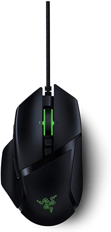 Razer Basilisk V2 - Wired USB Gaming Mouse with Optical Mouse Switches, Focus  20K Optical Sensor, 11 Programmable Buttons and Speedflex Cable