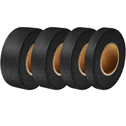 4 Pack 109 Yards Fabric Fusing Tape Adhesive Hem Tape Iron-on Tape for Clothes (Black)